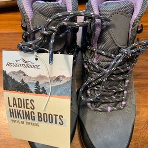 Women's Gray and Purple Hiking Boots